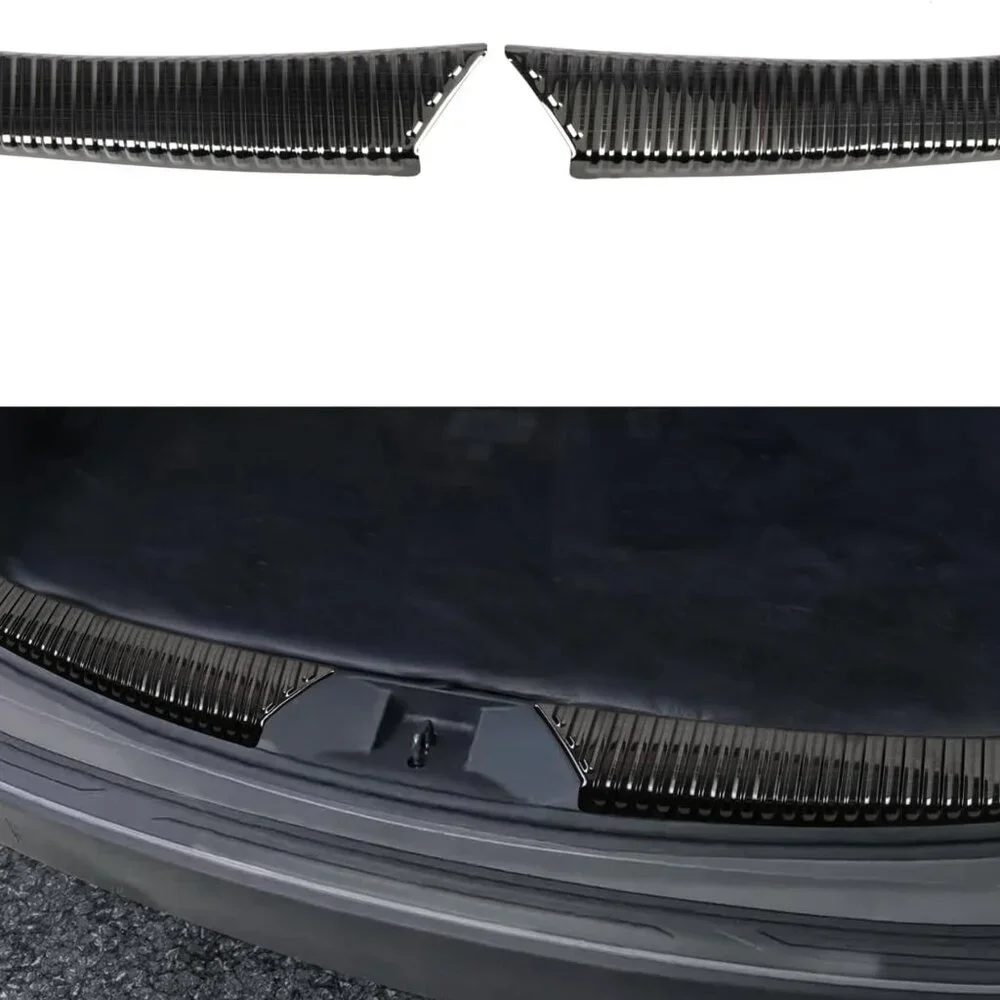 Subaru Forester 2025 Steel Rear Boot Trunk Bumper Protector Guard 2 PCS Black - Picture 2 of 6